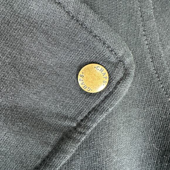 Chaps Women’s Moto Jacket Navy Knit 100% Cotton Size: X-Large preppy classic - Picture 6 of 6